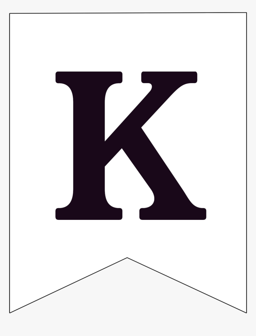 Free Printable Black And White Pennant Banner Letter Graphic Design Hd Png Download Kindpng