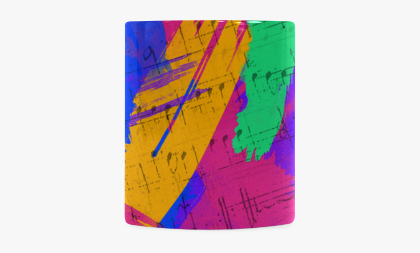 Groovy Paint Brush Strokes With Music Notes White Mug - Graphic Design, HD Png Download, Free Download