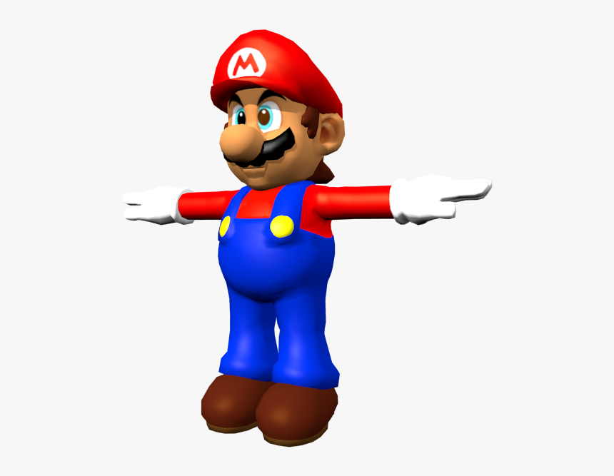 Download Zip Archive - Mario 64 Mario Model, HD Png Download, Free Download