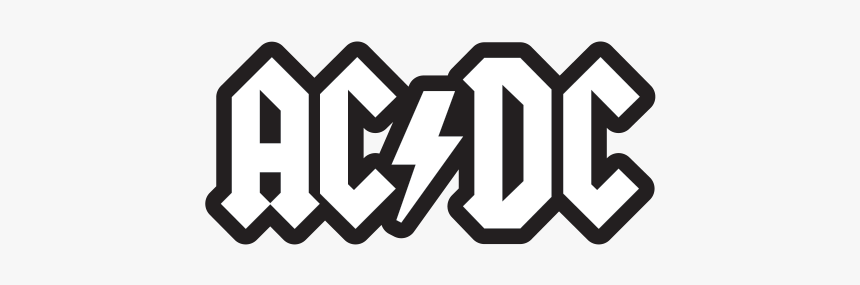 Ac/dc Sticker Logo Decal For Those About To Rock We - Ac Dc Logo White, HD Png Download, Free Download