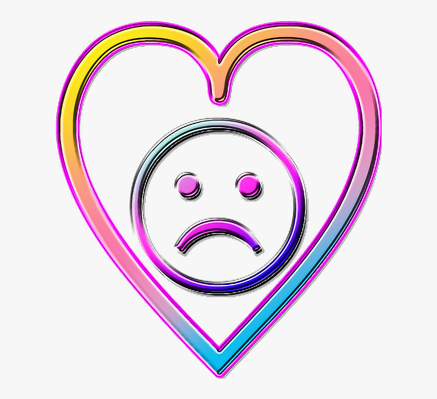 Aesthetic Tumblr Overlay Origftestickers Vaporwave - Broken Heart Vaporwave Png, Transparent Png, Free Download