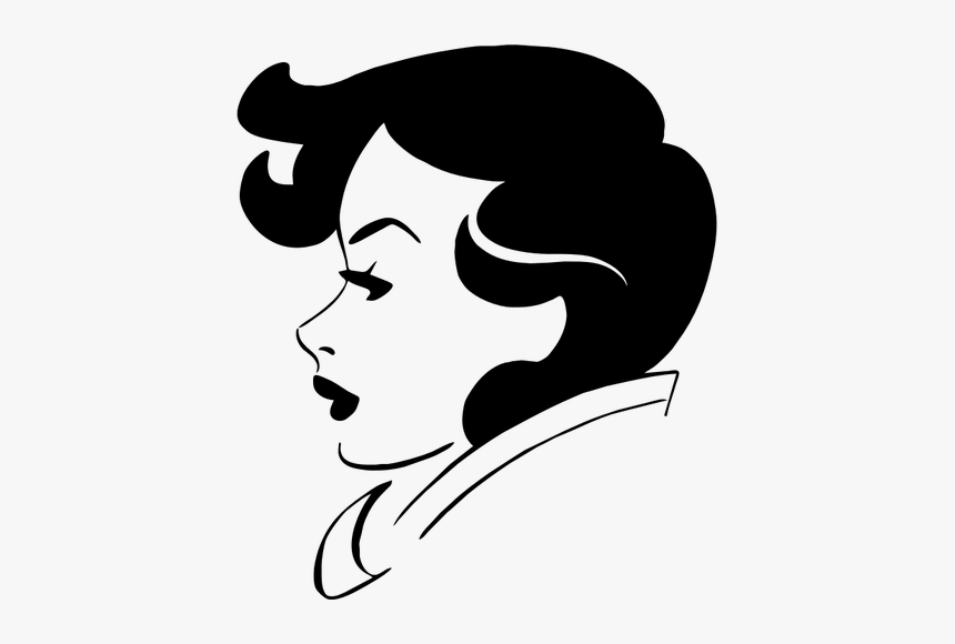 Woman With Make-up Profile Vector Graphics - Png Woman Profile Logo, Transparent Png, Free Download