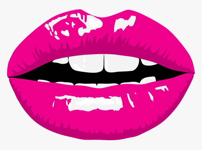 Free Vector Graphic - Pink Lips Clipart Png, Transparent Png, Free Download