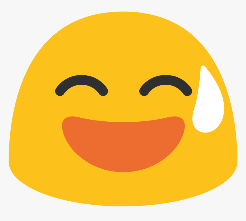 Laughing Emoji Clipart Photo - Face With Open Mouth And Cold Sweat Emoji, HD Png Download, Free Download