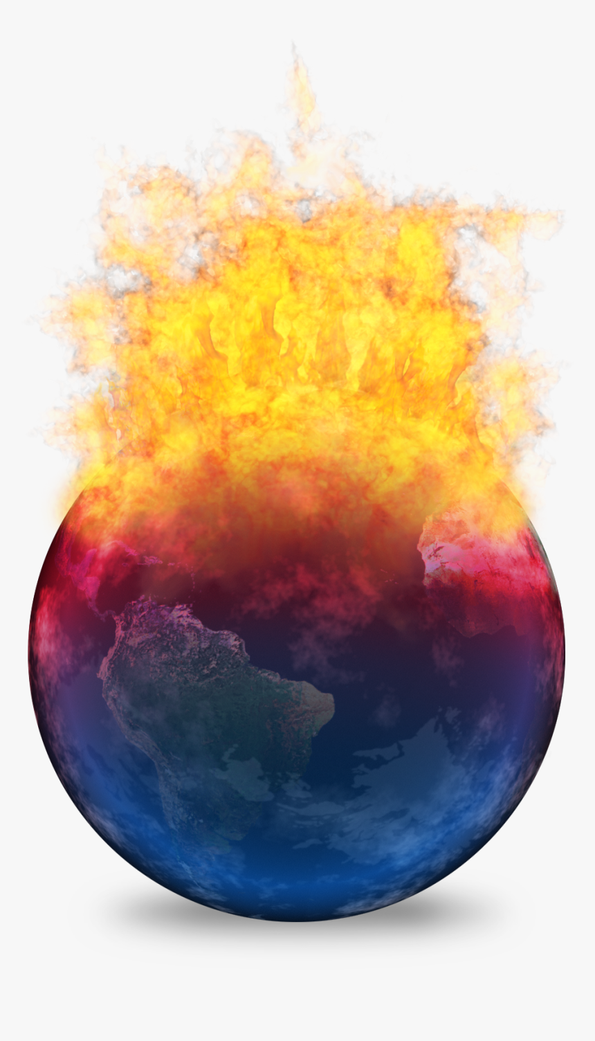 Earth On Fire Png - Earth Global Warming Png, Transparent Png, Free Download