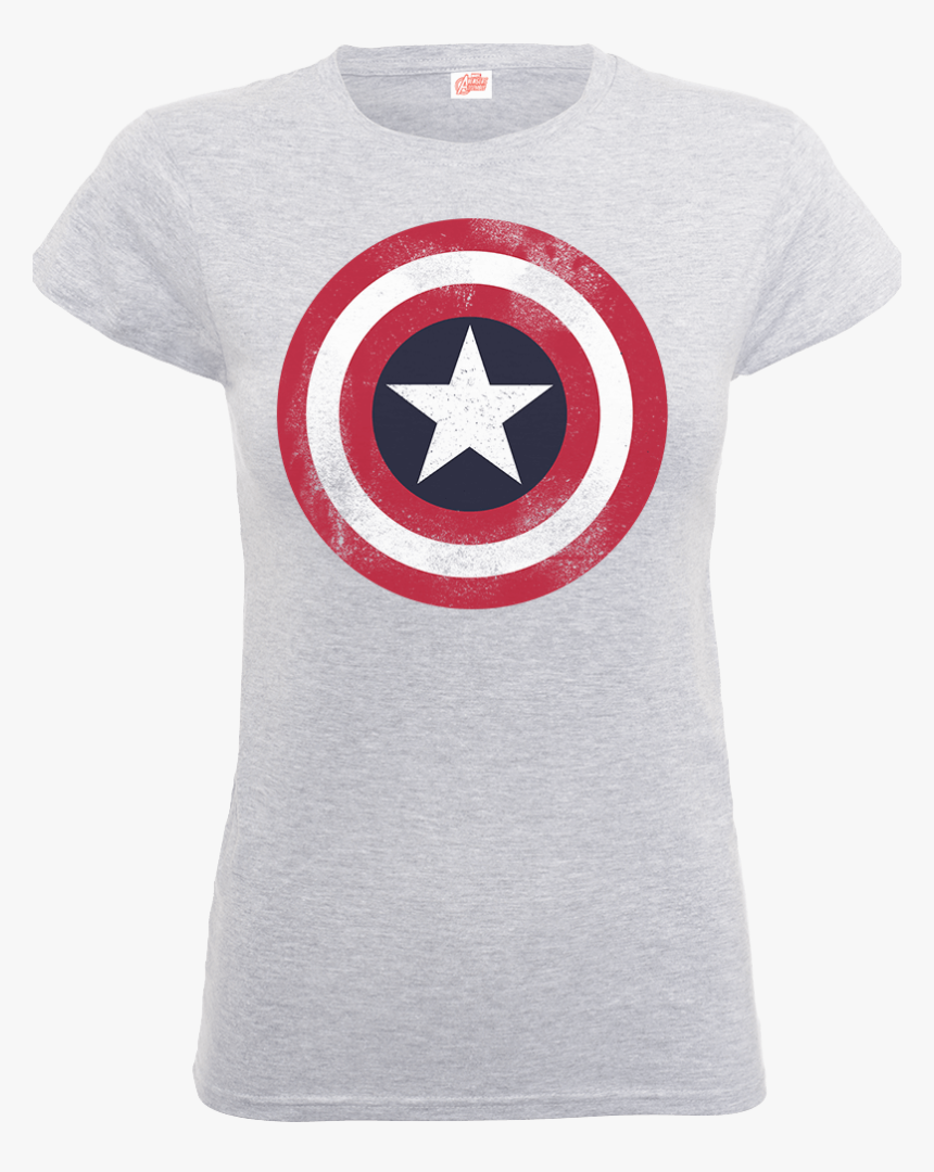 Marvel Avengers Assemble Captain America Distressed - Damske Tričko Captain America, HD Png Download, Free Download