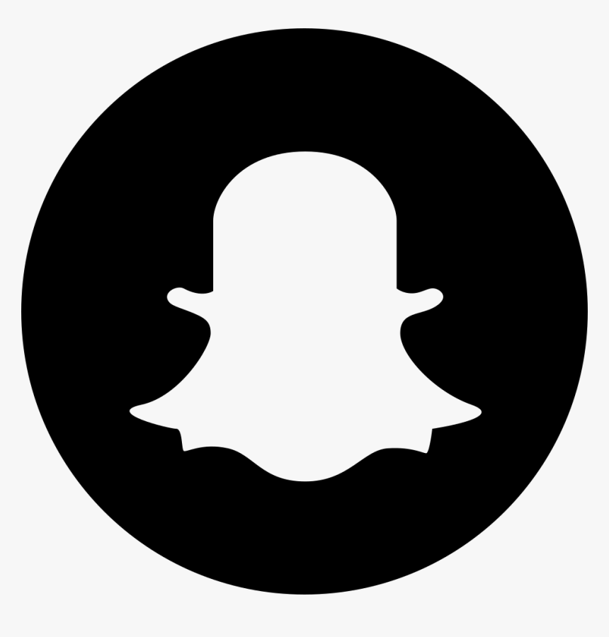 Snapchat Logo Png Circle Transparent Background Snapchat Icon Black 