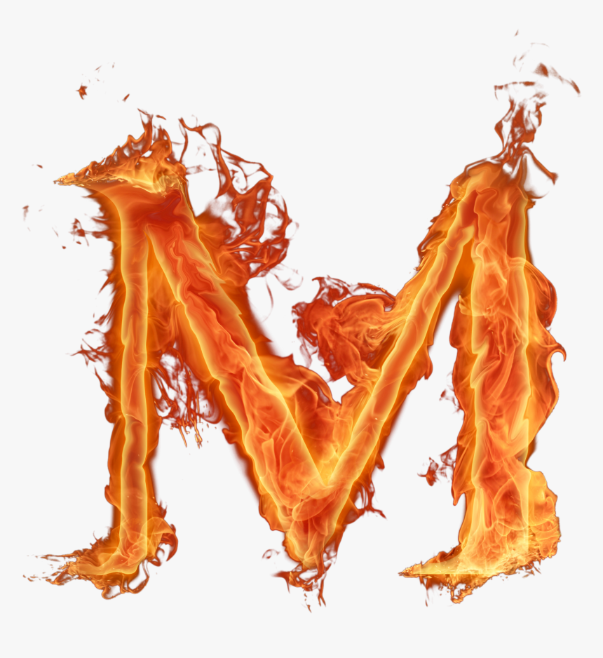 M Fire Letter Png, Transparent Png, Free Download