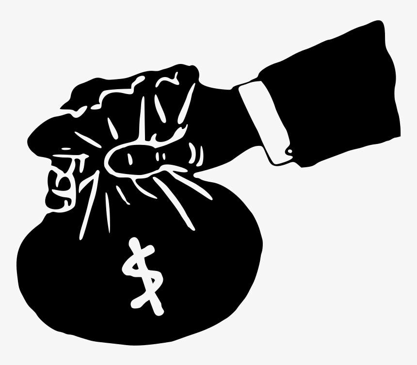 Money Bag Silhouette Png, Transparent Png, Free Download