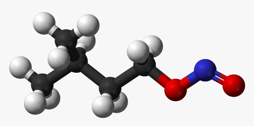 Amyl Nitrite 3d Balls - Hexanol Molecule, HD Png Download, Free Download