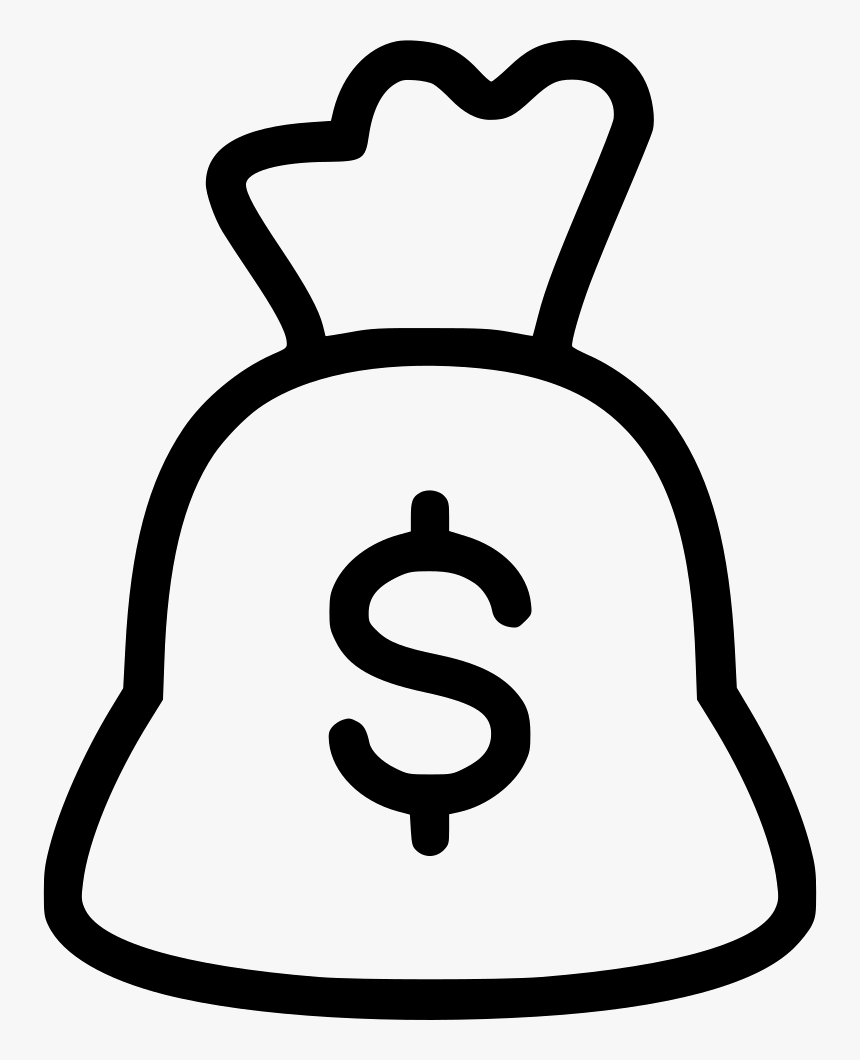 Sack Drawing Svg - Money Bag Vector Png, Transparent Png, Free Download