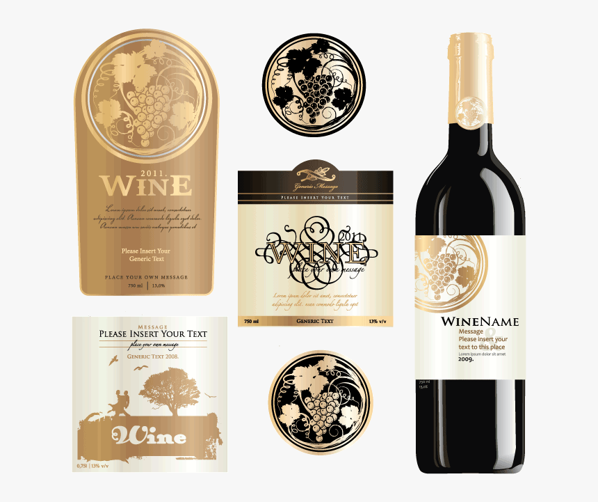 Wine Labels - Winery Label Png Vintage, Transparent Png, Free Download