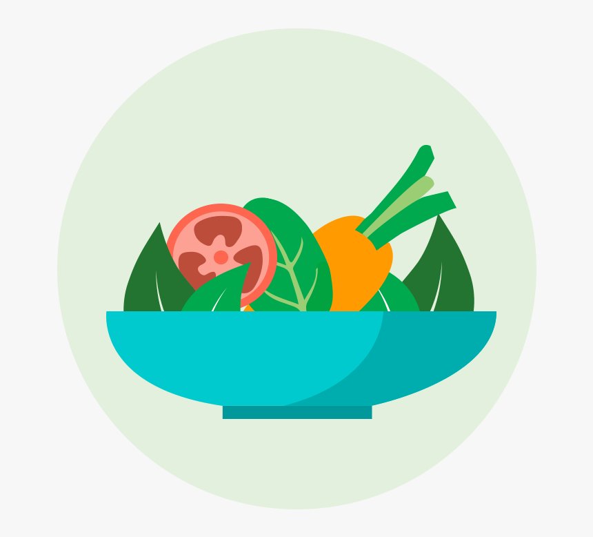 Salad Clipart Main Dish - Vegetable Plates Png Cartoon, Transparent Png, Free Download
