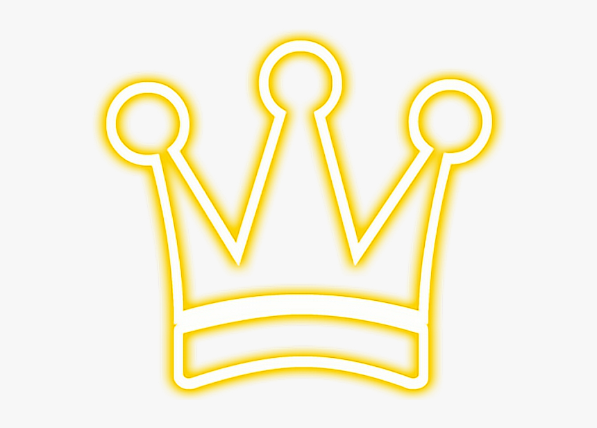 #crown #snapchat #neon #gold #yellow #glowing - Glowing Crown On Snapchat, HD Png Download, Free Download