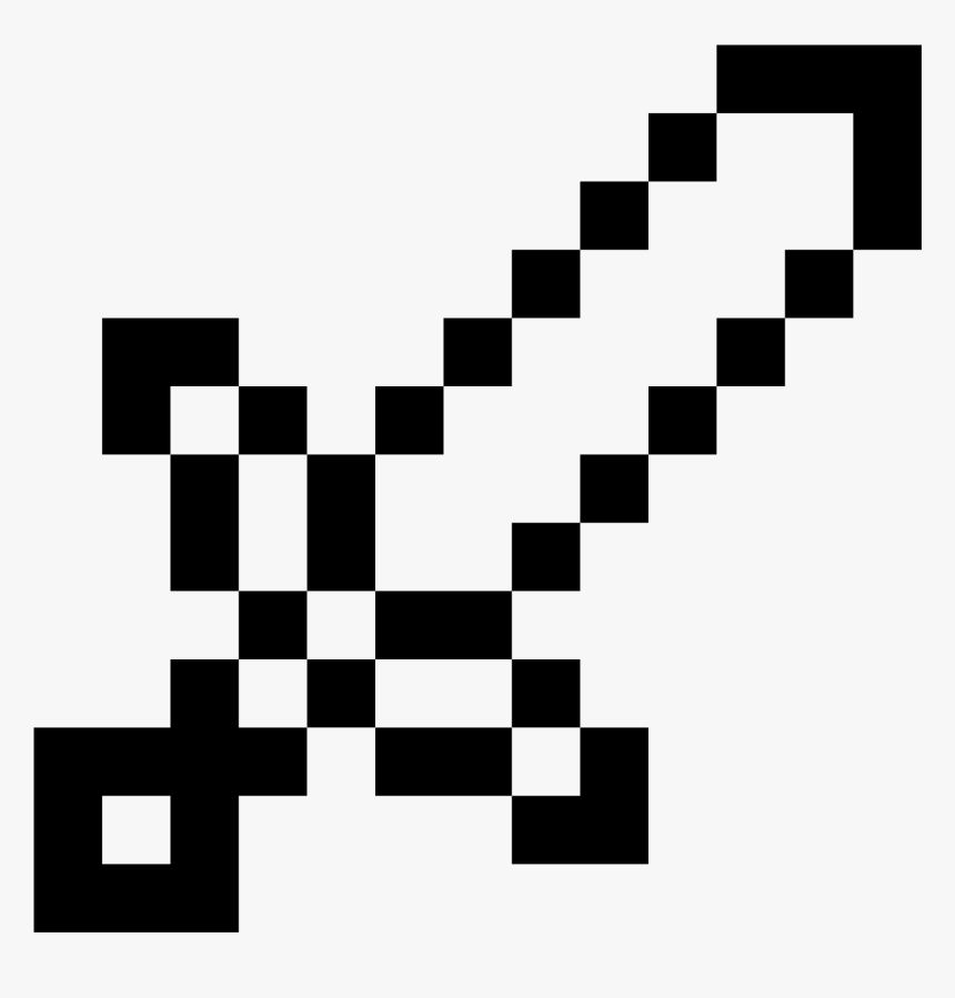 Sword Icon Free Download - Minecraft Coloring Page, HD Png Download, Free Download