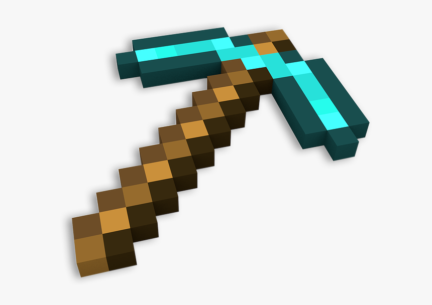 Minecraft Diamond Pickaxe Png , Png Download - Minecraft Diamond Pickaxe Png, Transparent Png, Free Download