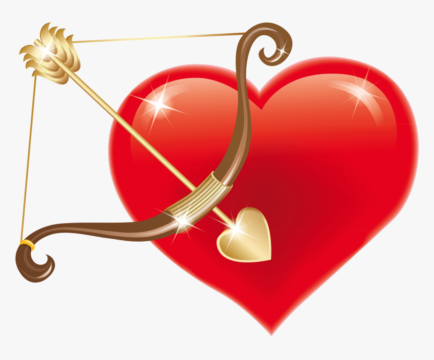 Small Red Heart Png Images & Pictures - Pink Cupid's Bow And Arrow, Transparent Png, Free Download