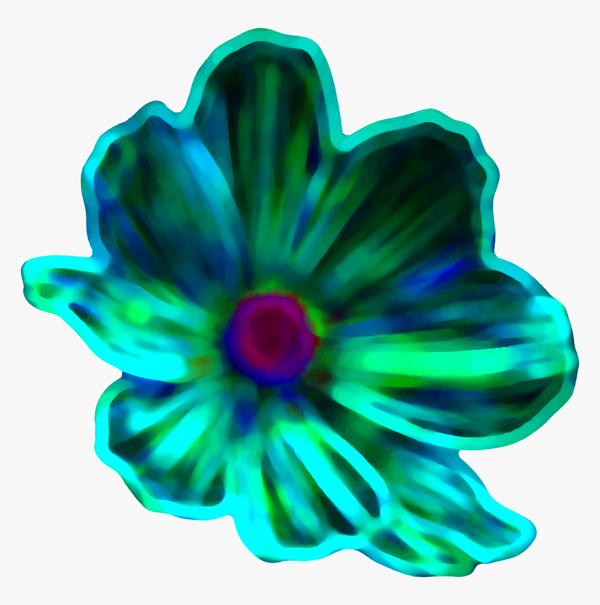 Neon Flower - Neon Flower Png, Transparent Png, Free Download