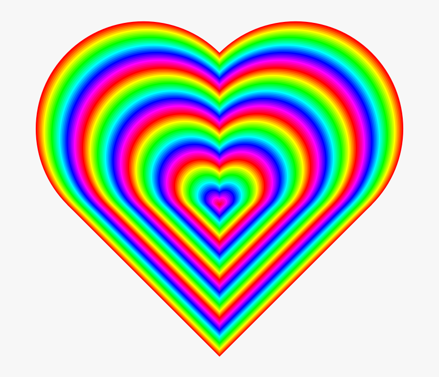 Love Rainbow Heart Emoji, HD Png Download - kindpng.