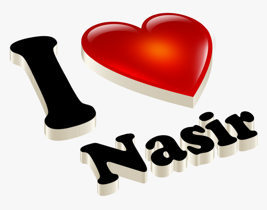 Nasir Name Wallpaper - Heart, HD Png Download, Free Download