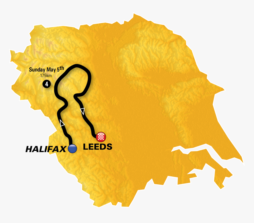 Tour De Yorkshire Route 2019 - Yorkshire And Humber Voted In Brexit, HD Png Download, Free Download