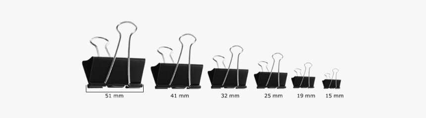 Binder Clips Black - Prendedor De Papel Preto 32mm, HD Png Download, Free Download