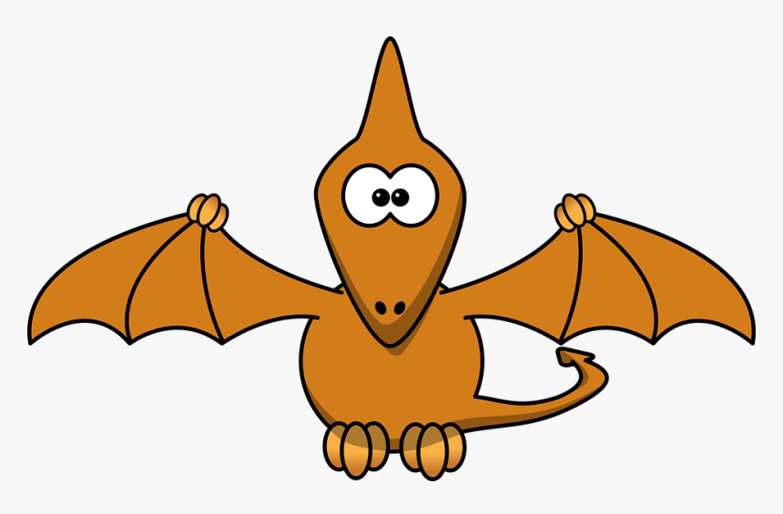 Dino, Prehistoric, Cartoon, Funny, Wings, Fly - Clipart Dinosaur, HD Png Download, Free Download