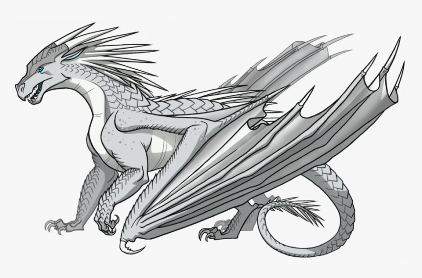 Wings Drawing On Wall Tutorial Flying Free Pages - Wings Of Fire Icewing Drawing, HD Png Download, Free Download