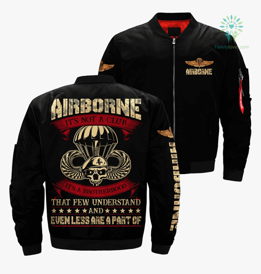 Airborne It"s Not A Club It"s A Brotherhood That Few - Us Navy Bomber Back, HD Png Download, Free Download