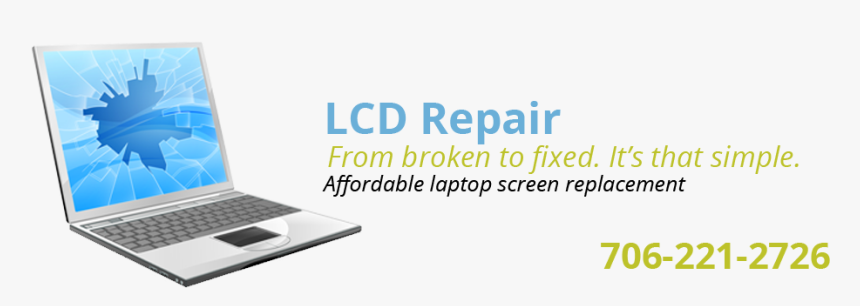 Laptop Screen Repair, Broken Lcd Replacement - Netbook, HD Png Download, Free Download