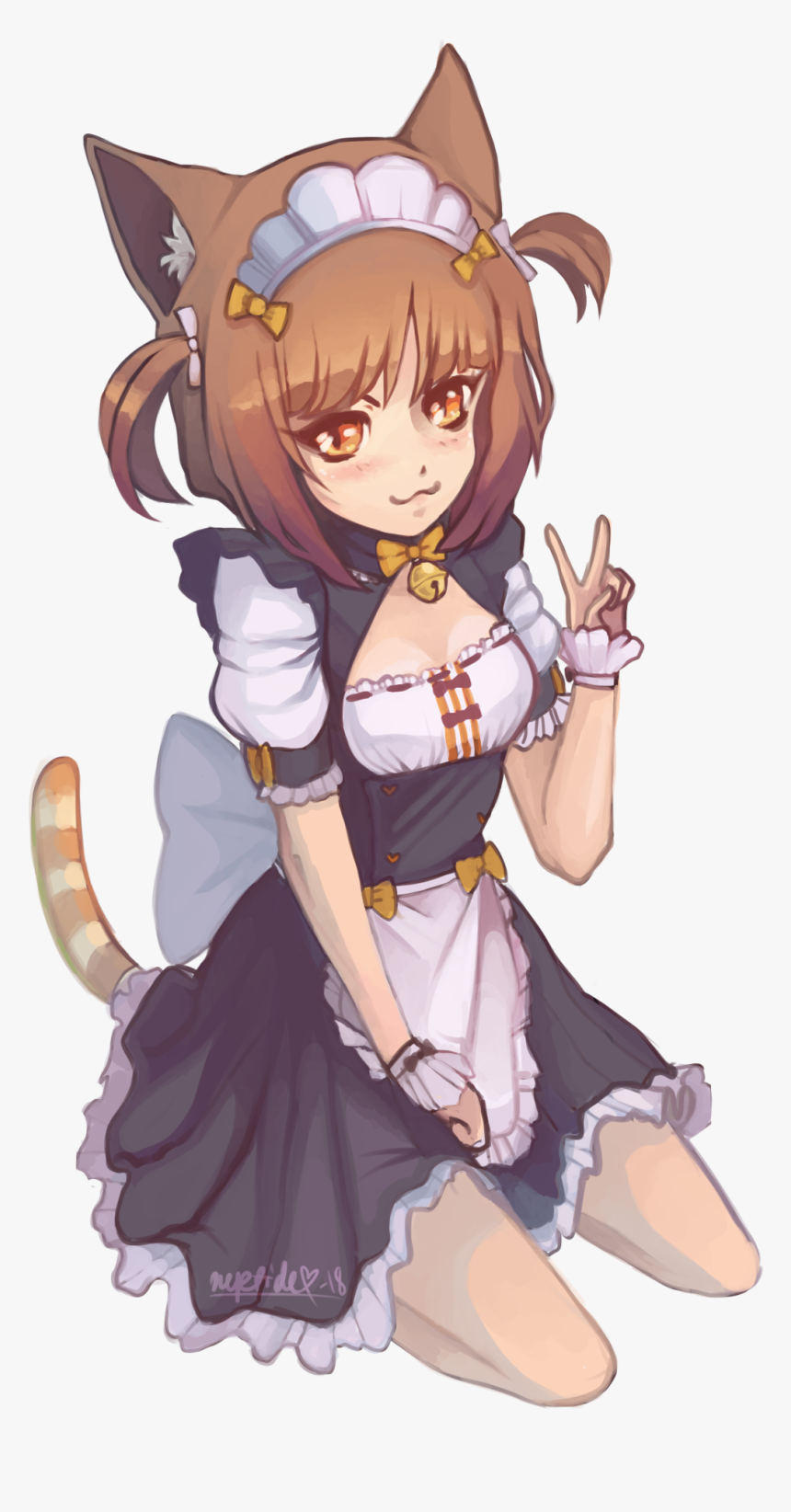 “a Practice Piece I Made A While Back Azuki From Nekopara - Cartoon, HD Png Download, Free Download