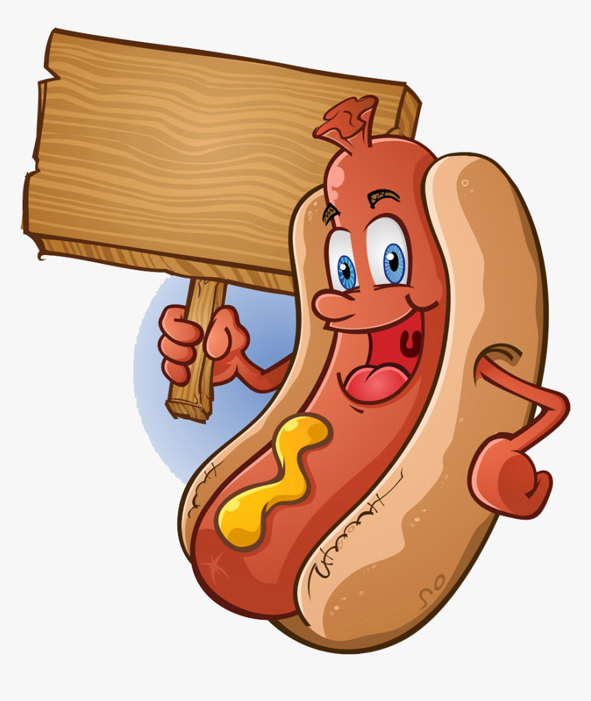 Hot Dog Sausage Bratwurst Barbecue - Cartoon Hot Dog Clipart Png, Transparent Png, Free Download