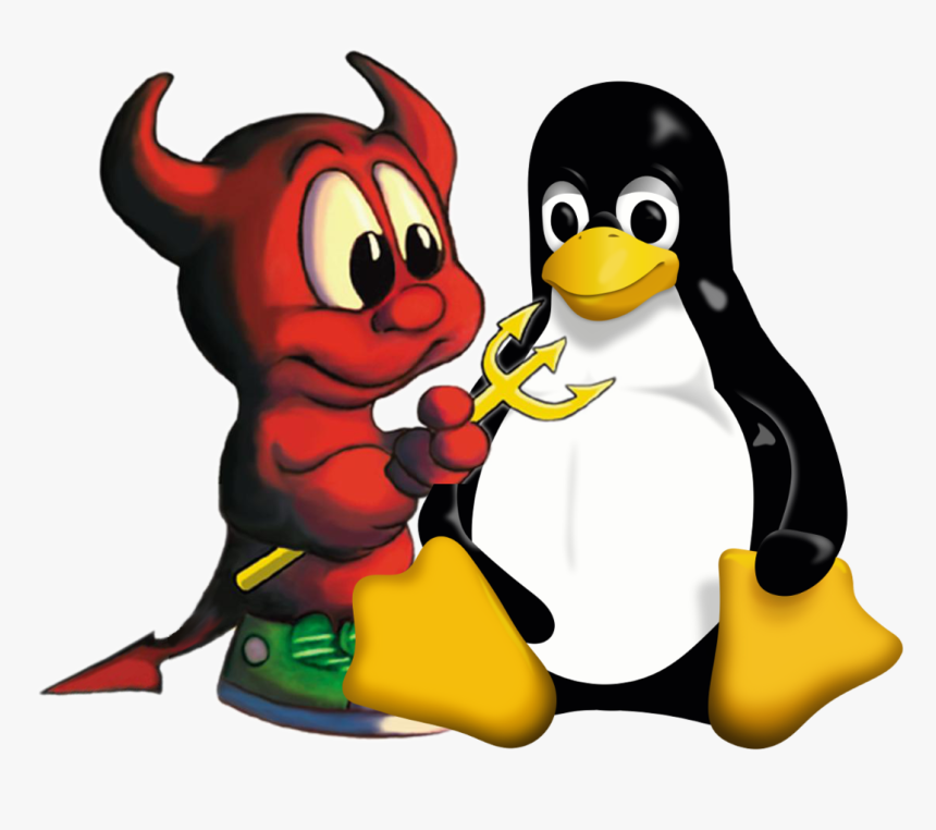 1086px Tux And Beastie - Tux Linux, HD Png Download, Free Download