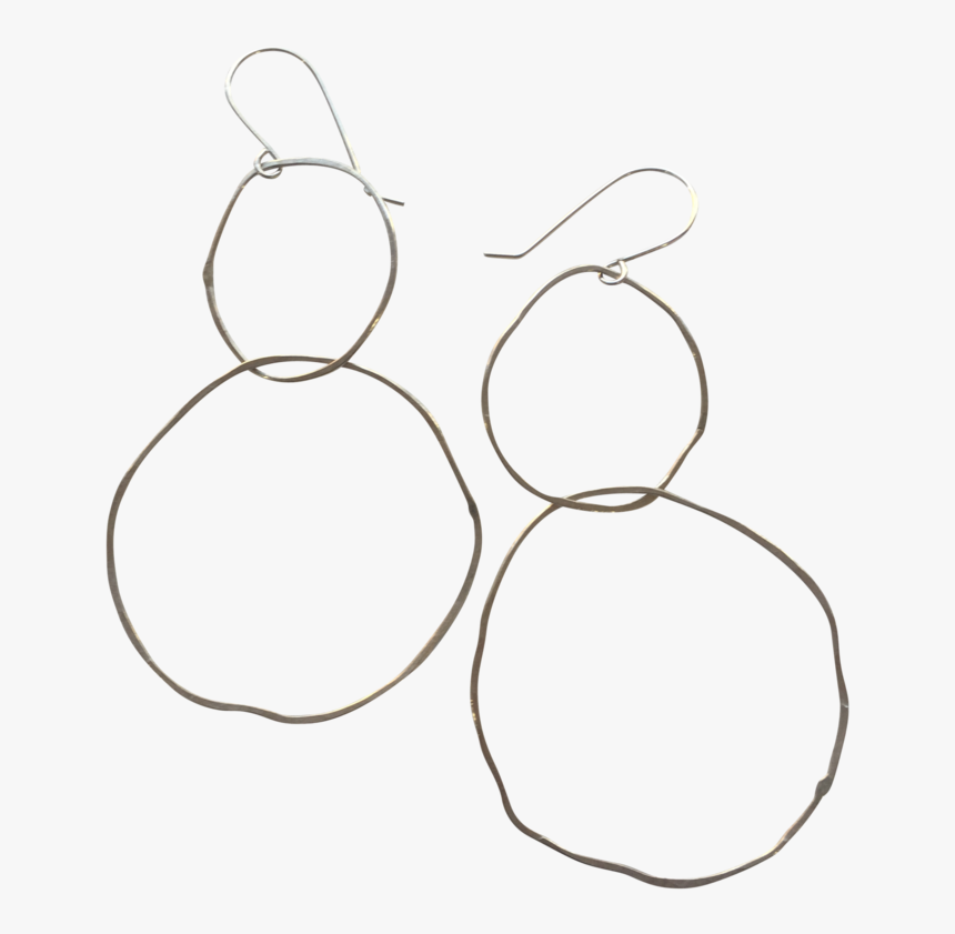 Perfectly Imperfect Intertwined Double Circle Earrings - Line Art, HD Png Download, Free Download