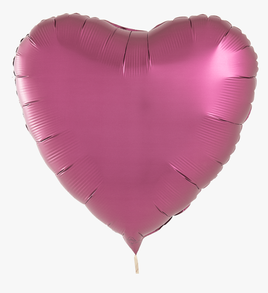 Pomegranate Pink Satin Heart Foil Balloon - Balloon Foil Heart Png, Transparent Png, Free Download