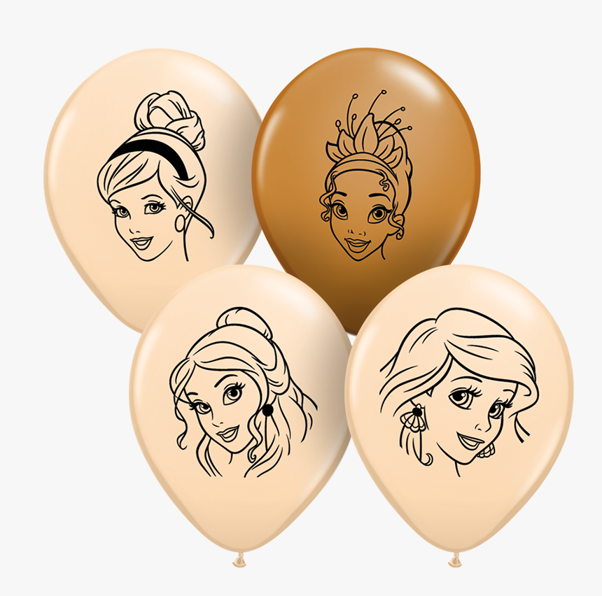 6 Inch Disney Princess Heart Shaped Latex Balloons - Balloon, HD Png Download, Free Download