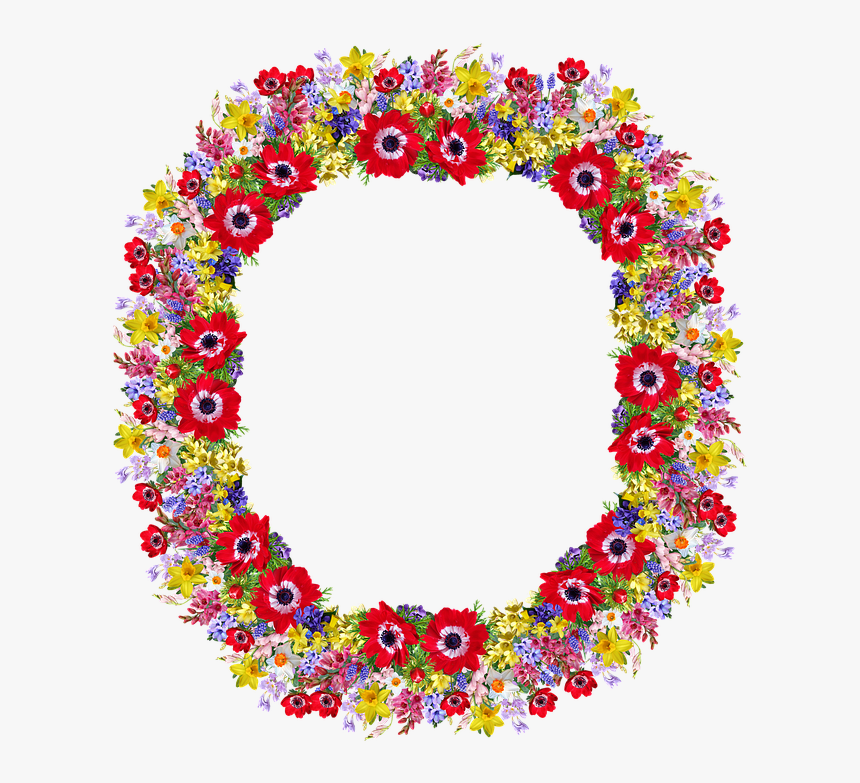 Frame, Wreath, Border, Decorative, Spring, Bulbs - Circle, HD Png Download, Free Download