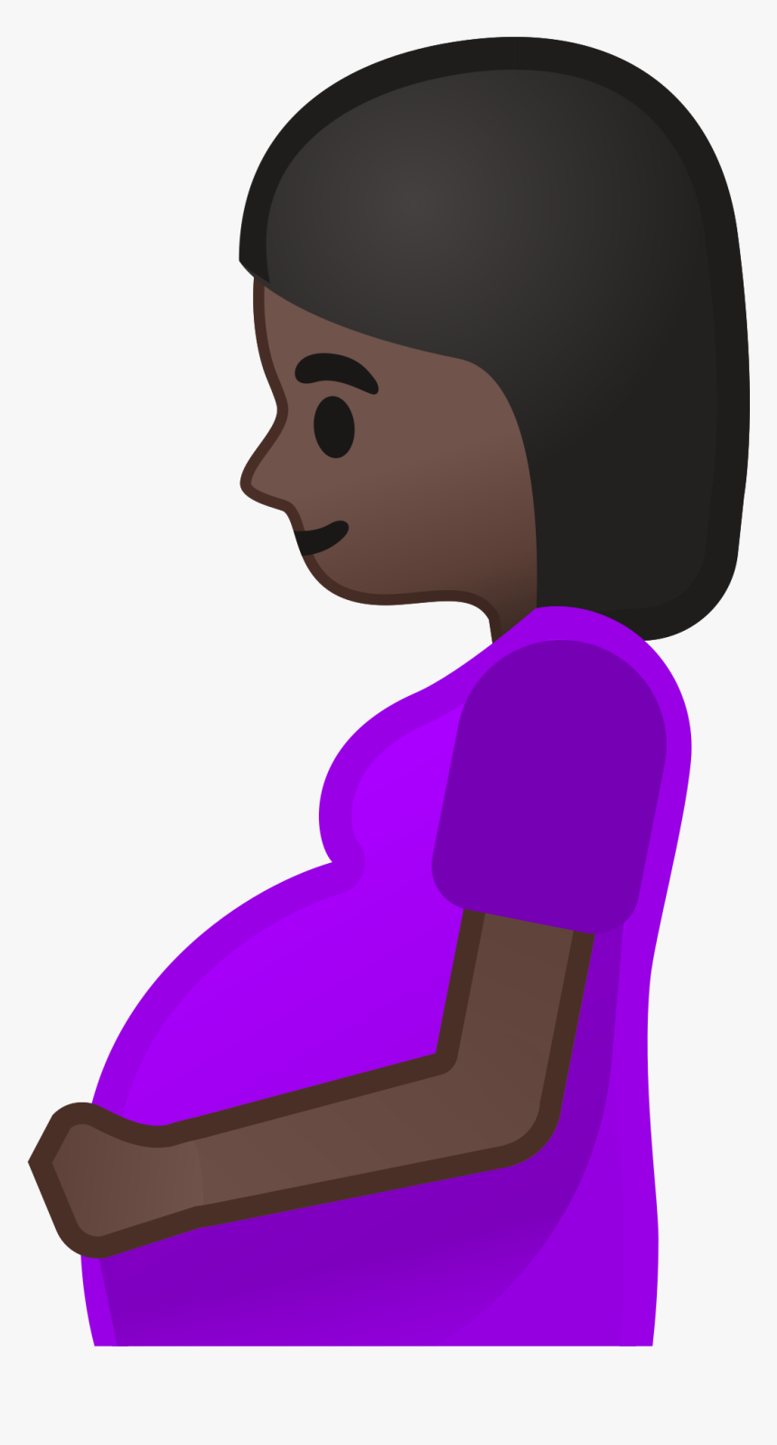 Pregnant Woman Dark Skin Tone Icon - Pregnant Woman Drawing Emoji, HD Png Download, Free Download