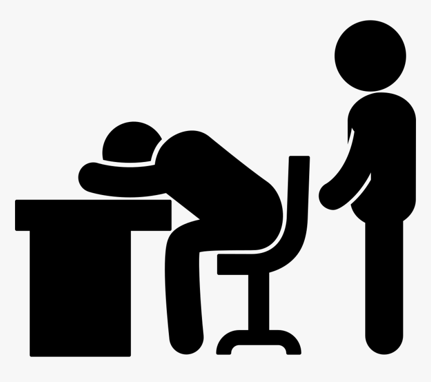 Boss Catching A Worker Sleeping Sleeping On Desk Icon Hd Png