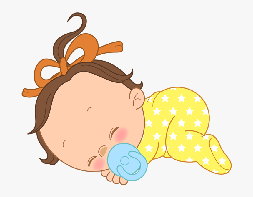 Sleeping Clipart Baby - Sleeping Baby Girl Clipart, HD Png Download, Free Download