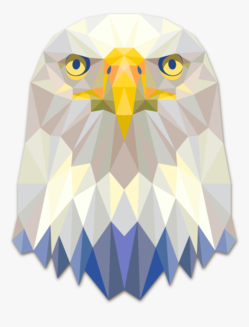 Eagle Clipart Dead - Geometric Eagle Head, HD Png Download, Free Download
