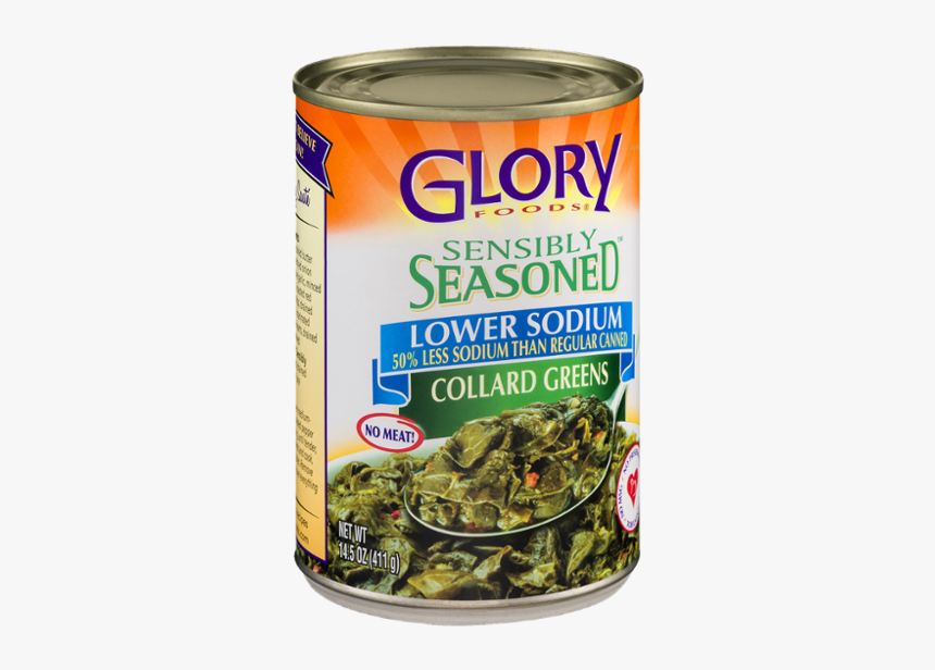 Glory Foods Collard Greens Sensibly Seasoned Lower, HD Png Download, Free Download