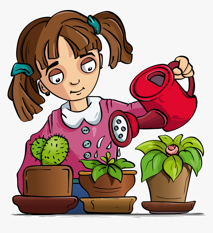 Girl, Flowers, Water, Plants - Water, HD Png Download, Free Download