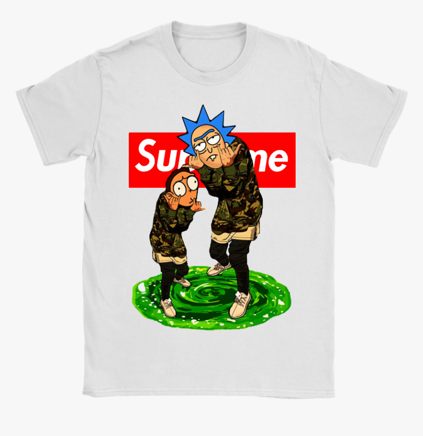 Clip Art Rick And Morty Rap God - Supreme T Shirt Rapper, HD Png Download, Free Download