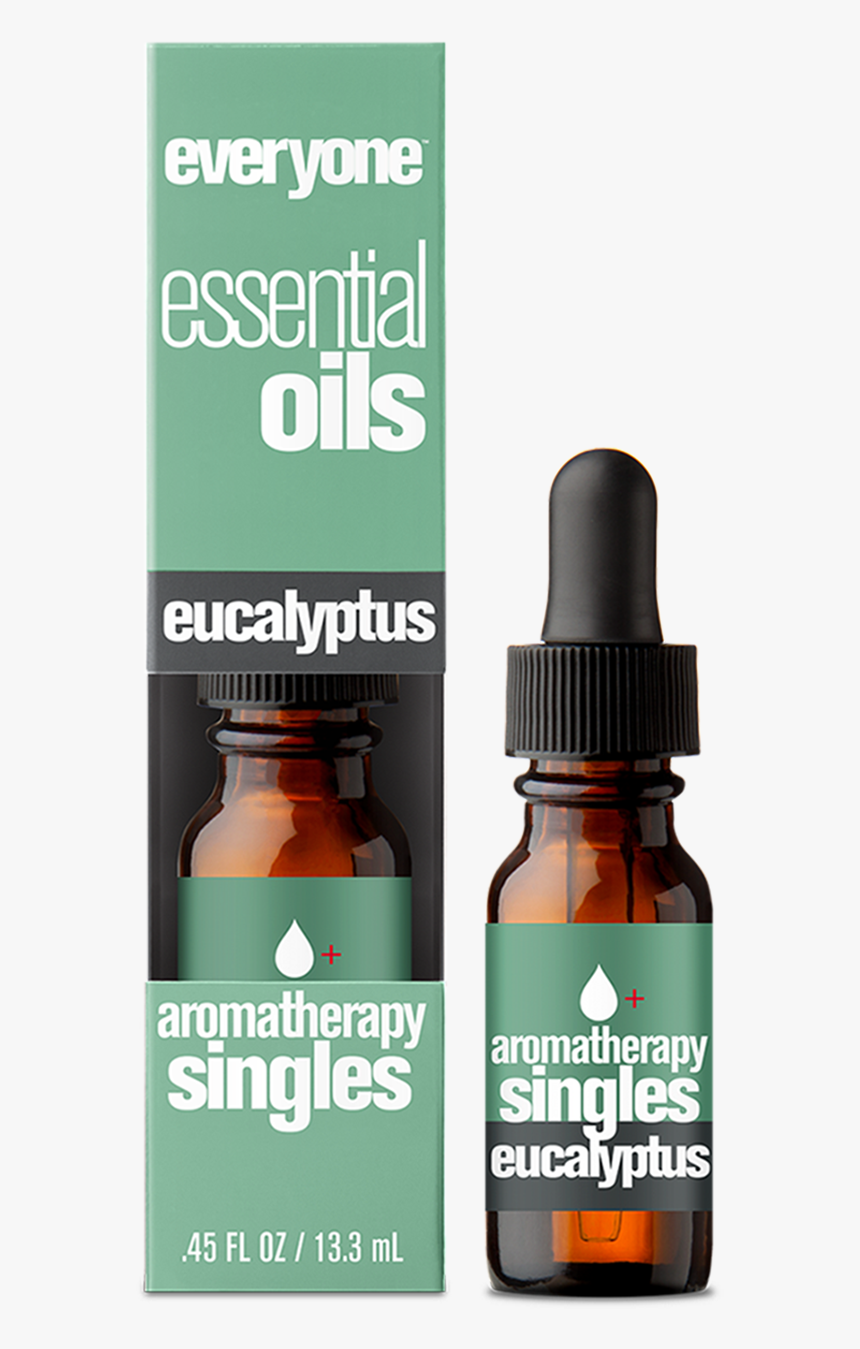 Everyone Aromatherapy Single Pure Essential Oil Eucalyptus - Glass Bottle, HD Png Download, Free Download