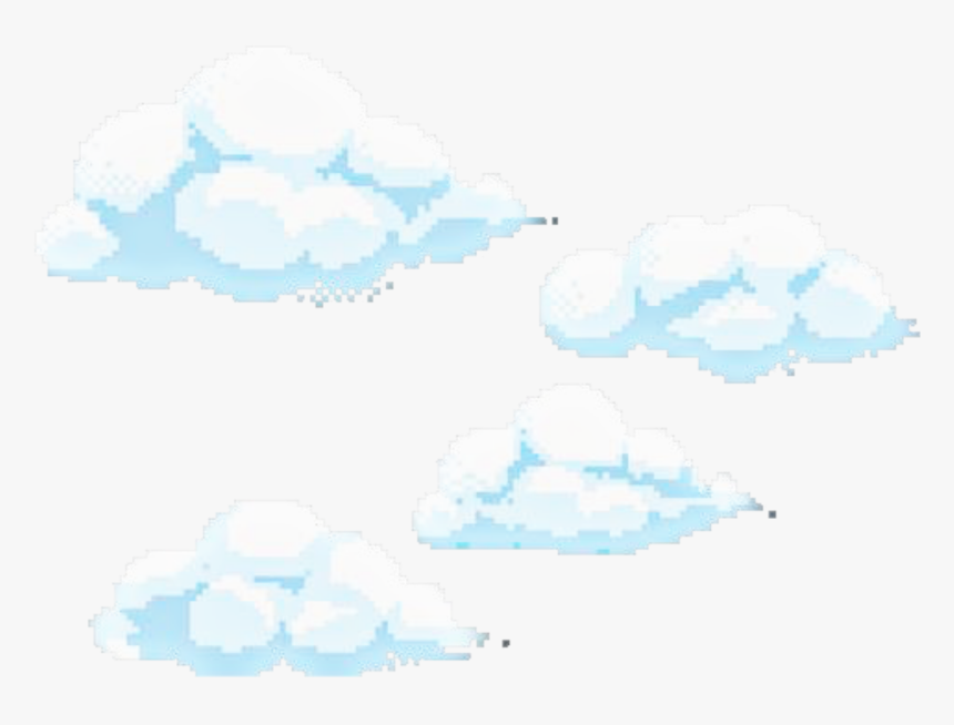 Blue Nuvens Pixel Kawaii - 8 Bit Cloud Transparent, HD Png Download, Free Download