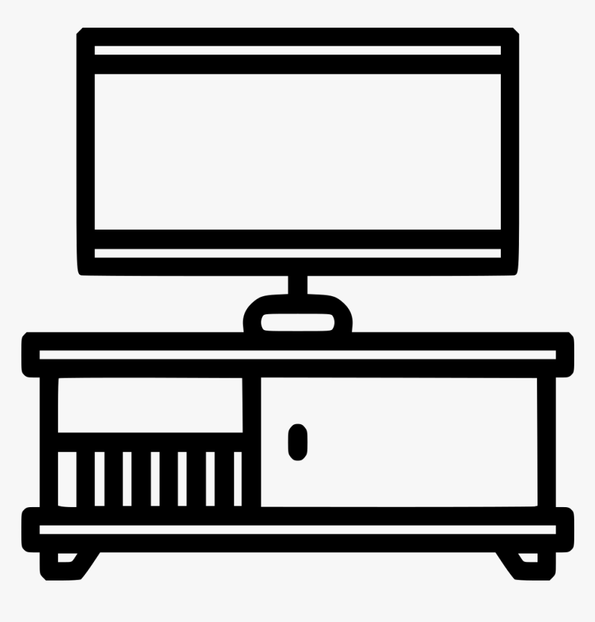 Tv Stand - Tv With Stand Clip Art, HD Png Download, Free Download