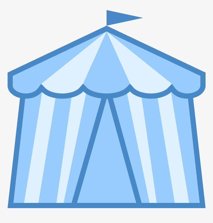 Circus Tent Icon - Blue Circus Tent Clipart, HD Png Download, Free Download