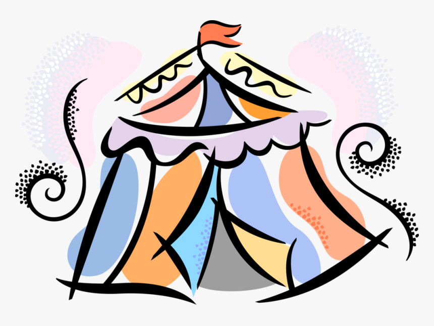 Vector Illustration Of Big Top Circus Carnival Tent - Carnival, HD Png Download, Free Download