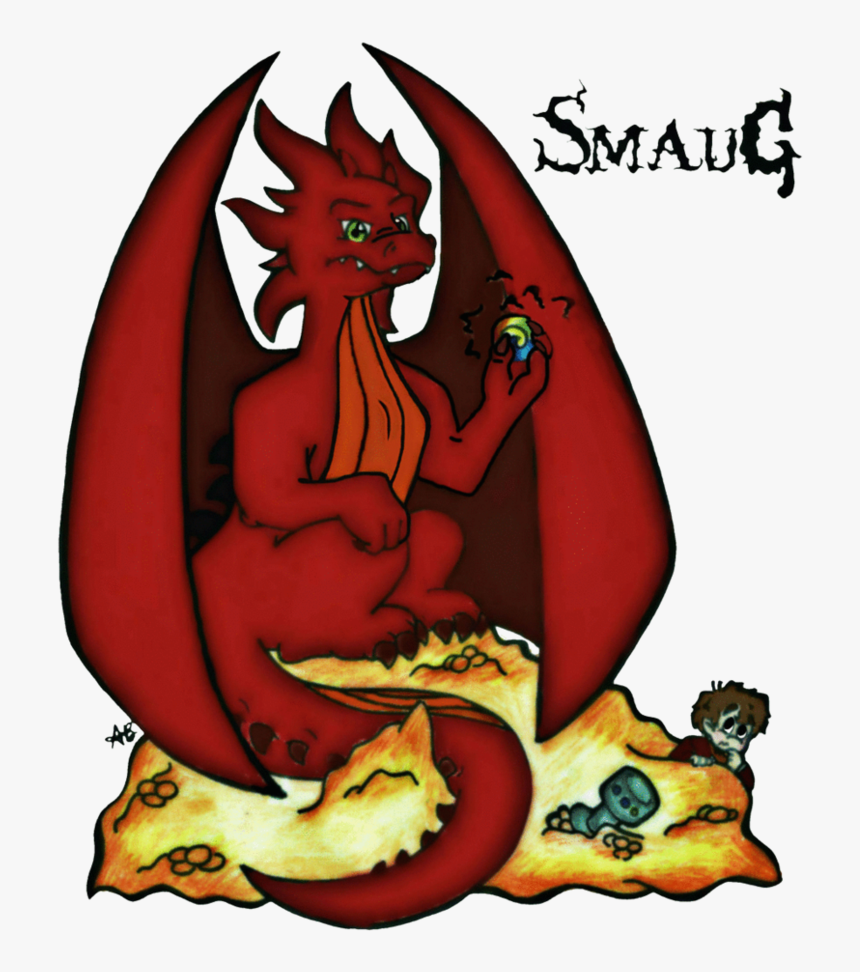 The Hobbit Cartoon Digital - Smaug Clip Art Hobbit, HD Png Download, Free Download